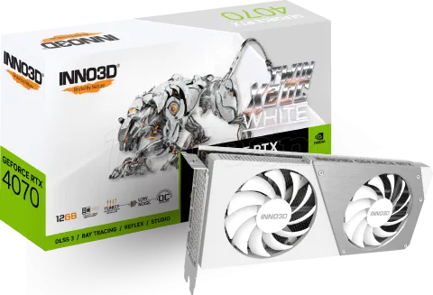 Photo de Carte Graphique Nvidia Inno3D GeForce RTX 4070 Twin X2 OC White 12Go