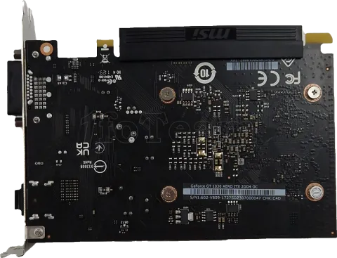 Photo de Carte Graphique Nvidia MSI GeForce GT1030 Aero ITX OC 2Go DDR4 - SN 602-V809-1727SD2307000047 - ID 197787