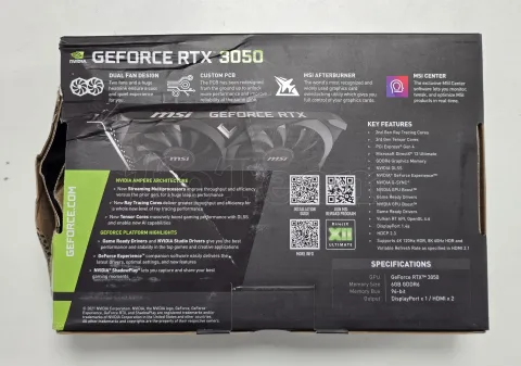 Photo de Carte Graphique Nvidia MSI GeForce RTX 3050 Ventus 2X E OC 6Go - S/N 602-V812-131SD2506020039 - ID 222236