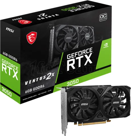 Photo de Carte Graphique Nvidia MSI GeForce RTX 3050 Ventus 2X E OC 6Go