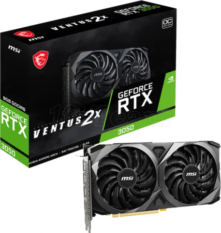 Photo de Carte Graphique Nvidia MSI GeForce RTX 3050 Ventus 2X OC LHR 8Go