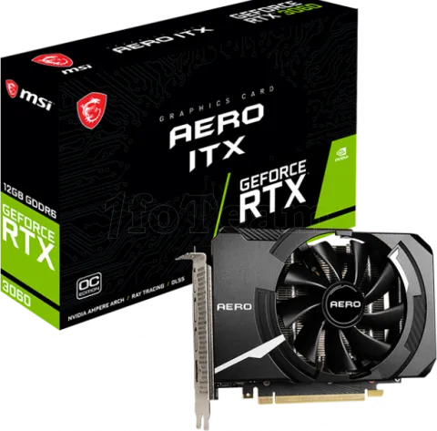 Photo de Carte Graphique NVidia MSI GeForce RTX 3060 Aero OC 12Go Mini ITX