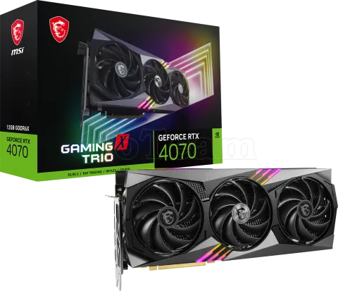 Photo de Carte Graphique Nvidia MSI GeForce RTX 4070 Gaming X Trio 12Go