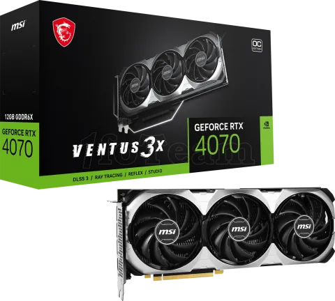 Photo de Carte Graphique Nvidia MSI GeForce RTX 4070 Ventus 3X OC 12Go