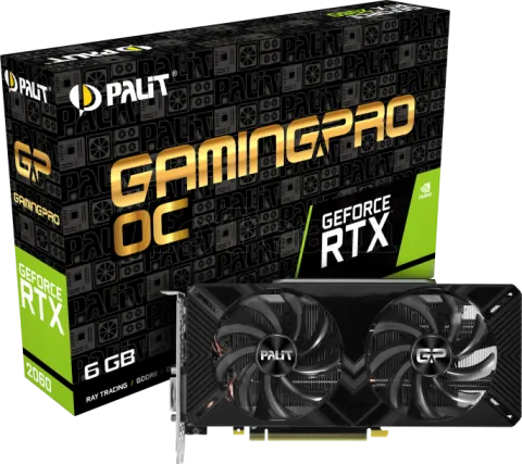 Photo de Carte Graphique Nvidia Palit GeForce RTX 2060 Gaming Pro OC 6Go GDDR6