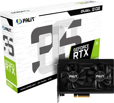 Photo de Carte Graphique Nvidia Palit GeForce RTX 3050 Dual 8Go