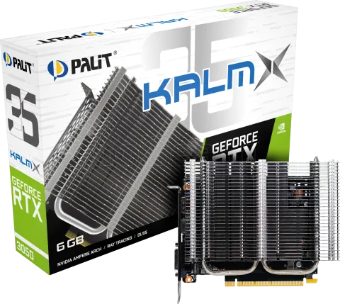 Photo de Carte Graphique Nvidia Palit GeForce RTX 3050 KalmX OC 6Go Mini ITX Passive