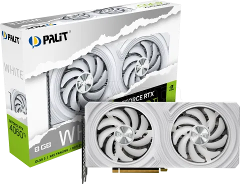 Photo de Carte Graphique Nvidia Palit GeForce RTX 4060 Ti White 8Go