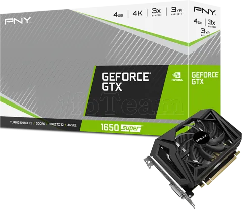 Photo de Carte Graphique Nvidia PNY GeForce GTX1650 Super Single Fan 4Go GDDR6