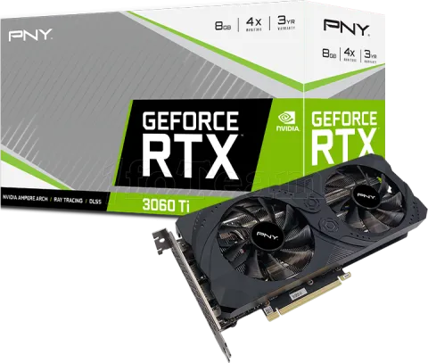 Photo de Carte Graphique Nvidia PNY GeForce RTX 3060 Ti Uprising Dual Fan Edition 8Go