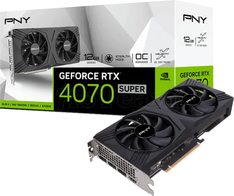 Photo de Carte Graphique Nvidia PNY GeForce RTX 4070 Super Verto Dual Fan OC 12Go