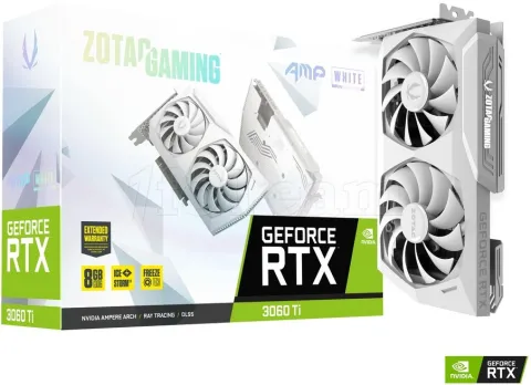 Photo de Carte Graphique Nvidia Zotac GeForce RTX 3060 Ti Amp White Edition LHR 8Go