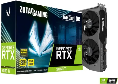 Photo de Carte Graphique Nvidia Zotac GeForce RTX 3060 Ti Twin Edge LHR 8Go