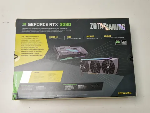 Photo de Carte Graphique Nvidia Zotac GeForce RTX 3080 Amp Holo LHR 12Go - SN N220900021907 - ID 199125