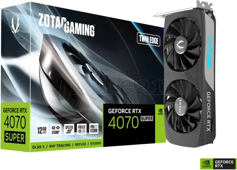 Photo de Carte Graphique Nvidia Zotac GeForce RTX 4070 Super Twin Edge 12Go