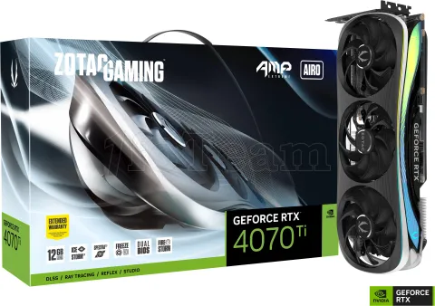 Photo de Carte Graphique Nvidia Zotac GeForce RTX 4070 Ti Amp Extreme Airo 12Go