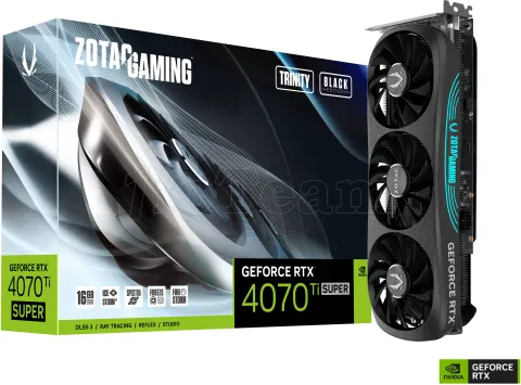 Photo de Carte Graphique Nvidia Zotac GeForce RTX 4070 Ti Super Trinity Black 16Go