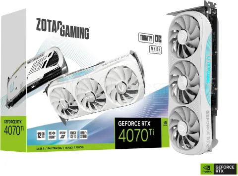 Photo de Carte Graphique Nvidia Zotac GeForce RTX 4070 Ti Trinity White OC 12Go