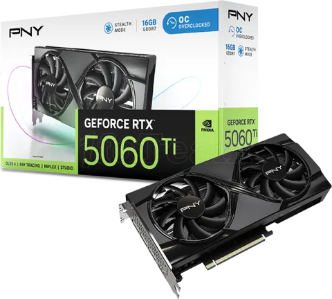 Photo de Carte Graphique PNY GeForce RTX 5060 Ti Dual Fan OC 16Go