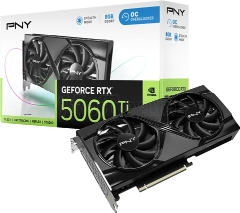 Photo de Carte Graphique PNY GeForce RTX 5060 Ti Dual Fan OC 8Go