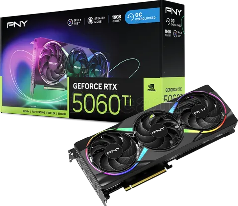 Photo de Carte Graphique PNY GeForce RTX 5060 Ti Epic-X Triple Fan OC 16Go