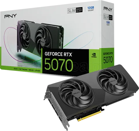 Photo de Carte Graphique PNY GeForce RTX 5070 Slim Dual Fan OC