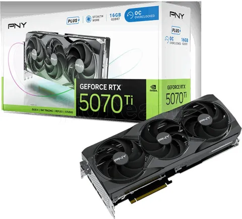 Photo de Carte Graphique PNY GeForce RTX 5070 Ti Triple Fan Plus OC