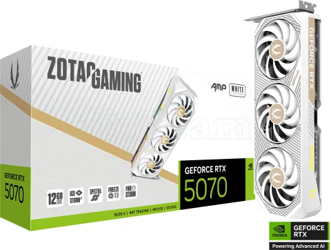 Photo de Carte Graphique Zotac Gaming GeForce RTX 5070 Amp White