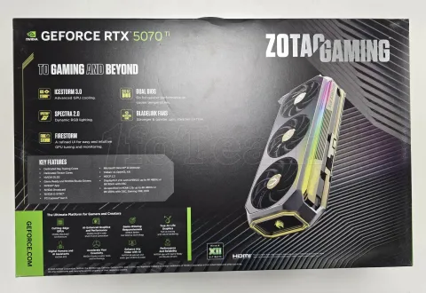 Photo de Carte Graphique Zotac Gaming GeForce RTX 5070 Ti Amp Extreme Infinity Ultra - S/N N251600033623 - ID 222201