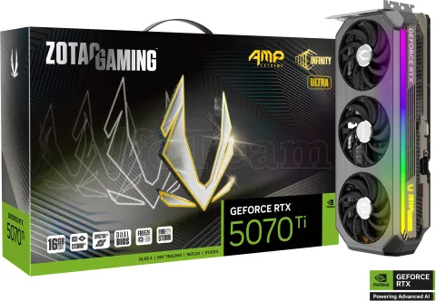 Photo de Carte Graphique Zotac Gaming GeForce RTX 5070 Ti Amp Extreme Infinity Ultra