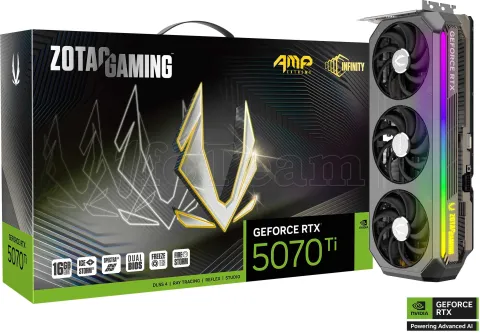 Photo de Carte Graphique Zotac Gaming GeForce RTX 5070 Ti Amp Extreme Infinity