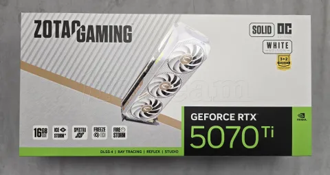 Photo de Carte Graphique Zotac Gaming GeForce RTX 5070 Ti Solid Core OC White - S/N N254500017922 - ID 222516