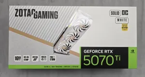 Photo de Carte Graphique Zotac Gaming GeForce RTX 5070 Ti Solid Core OC White - S/N N254500017922 - ID 222516