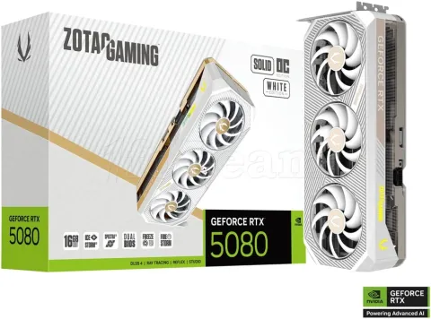 Photo de Carte Graphique Zotac Gaming GeForce RTX 5080 Solid OC White