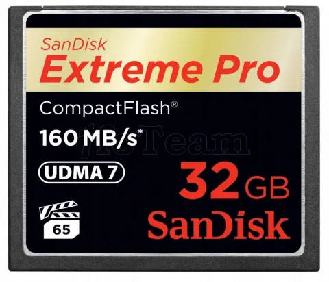Photo de Carte mémoire CompactFlash (CF) Sandisk Extreme Pro 32Go