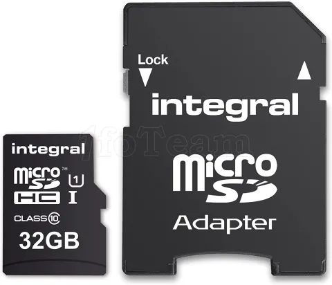 Photo de Carte mémoire Micro SD avec adaptateur Integral UltimaPro A1 Tablettes/Smartphones - 32Go