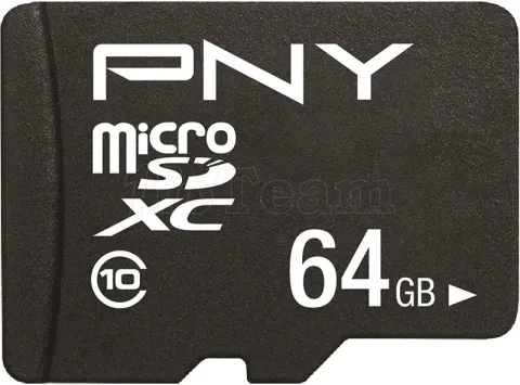 Photo de Carte mémoire Micro SD avec adaptateur PNY Performance - 64Go