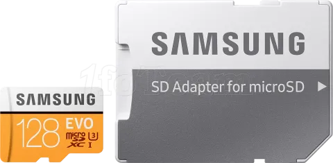 Photo de Carte mémoire Micro SD avec adaptateur Samsung Evo - 128Go