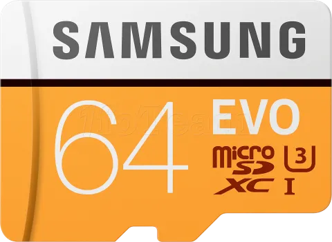 Photo de Carte mémoire Micro SD avec adaptateur Samsung Evo - 64Go