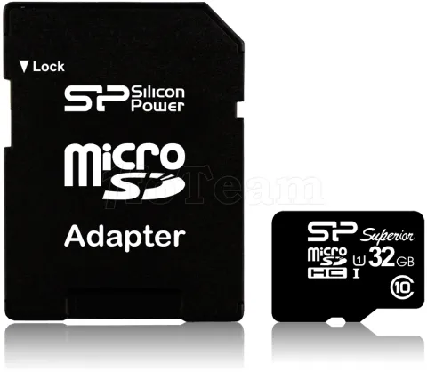 Photo de Carte mémoire Micro SD avec adaptateur Silicon Power - 32Go
