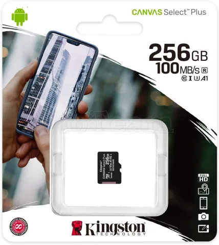 Photo de Carte mémoire Micro SD Kingston Canvas Select Plus - 256Go