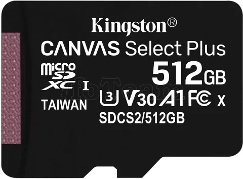 Photo de Carte mémoire Micro SD Kingston Canvas Select Plus - 512Go