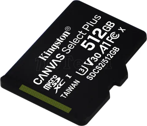 Photo de Carte mémoire Micro SD Kingston Canvas Select Plus - 512Go
