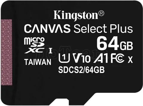 Photo de Carte mémoire Micro SD Kingston Canvas Select Plus - 64Go