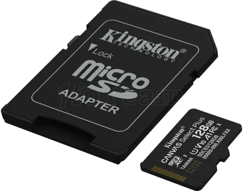 Photo de Carte mémoire Micro SD Kingston Canvas Select Plus Gen3 - 128Go