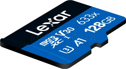 Photo de Carte mémoire Micro SD Lexar 633x - 128Go avec adaptateur