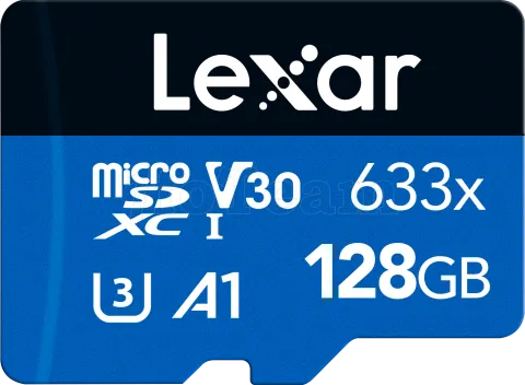 Photo de Carte mémoire Micro SD Lexar 633x - 128Go avec adaptateur