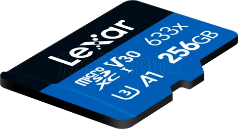 Photo de Carte mémoire Micro SD Lexar 633x - 256Go avec adaptateur