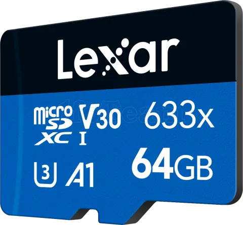 Photo de Carte mémoire Micro SD Lexar 633x - 64Go