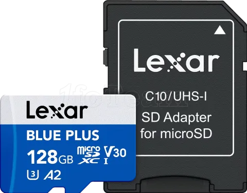 Photo de Carte mémoire Micro SD Lexar Blue Plus - 128Go